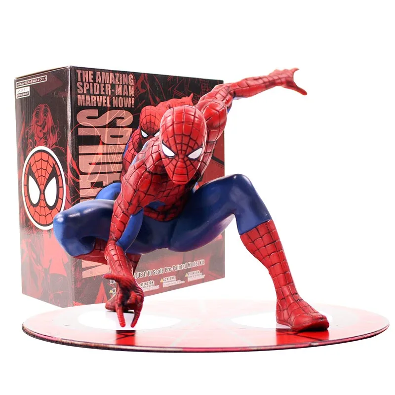 with box Marvel удивительный человек-паук с шарфом ARTFX+ Статуя 1/10 масштаб предварительно окрашенная модель комплект ПВХ фигурка модель игрушки - Цвет: with box