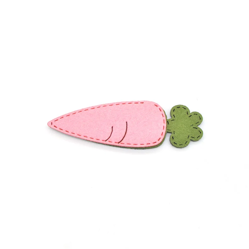 Pink 6 шт. Корейская Вельветовая ткань мягкий морковь горный хрусталь аппликации для DIY Детская одежда Обувь шляпа Головные уборы Заколки для волос, аксессуары для декора G83 - Цвет: Pink