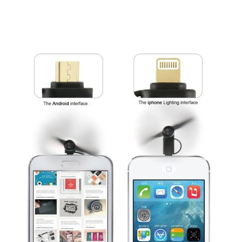 Мини портативный для iphone 5 6 7 8 X XR MAX Вентилятор охлаждения мобильного телефона немой вентилятор гаджет для Android кляп Игрушка Летние охлаждающие гаджеты