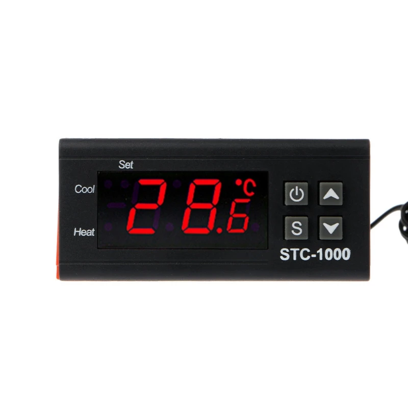 12 V/24 V STC-1000 цифровой Температура контроллер термостат с датчиком кабель
