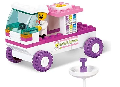 

102 Pieces Building Block Girl's Dream Snack Car Prince Queen Princess Castle Model DIY Creative Girl Toys