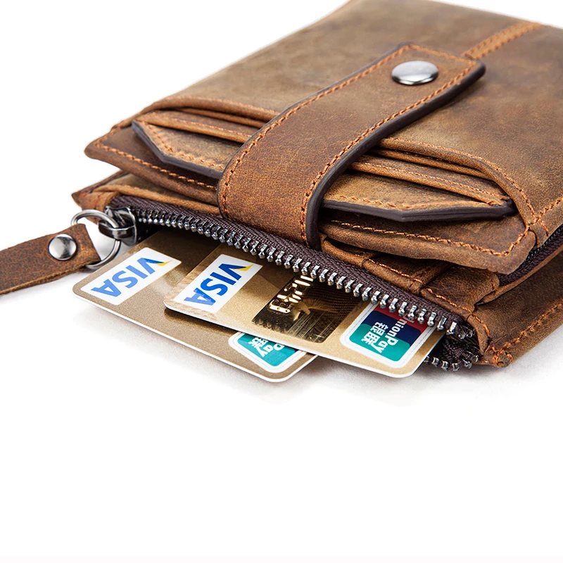 WESTAL RFID кошельки с карманом для монет мужской кошелек из натуральной кожи