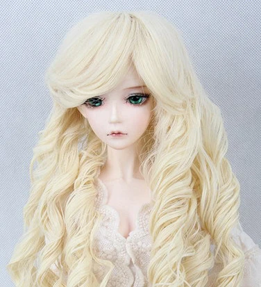 Light Gold Волосы для кукол 1/3 1/4 1/6 BJD/SD куклы парики римские светло-золотистые коричневые кудри(исключая кукол - Цвет: Light Gold