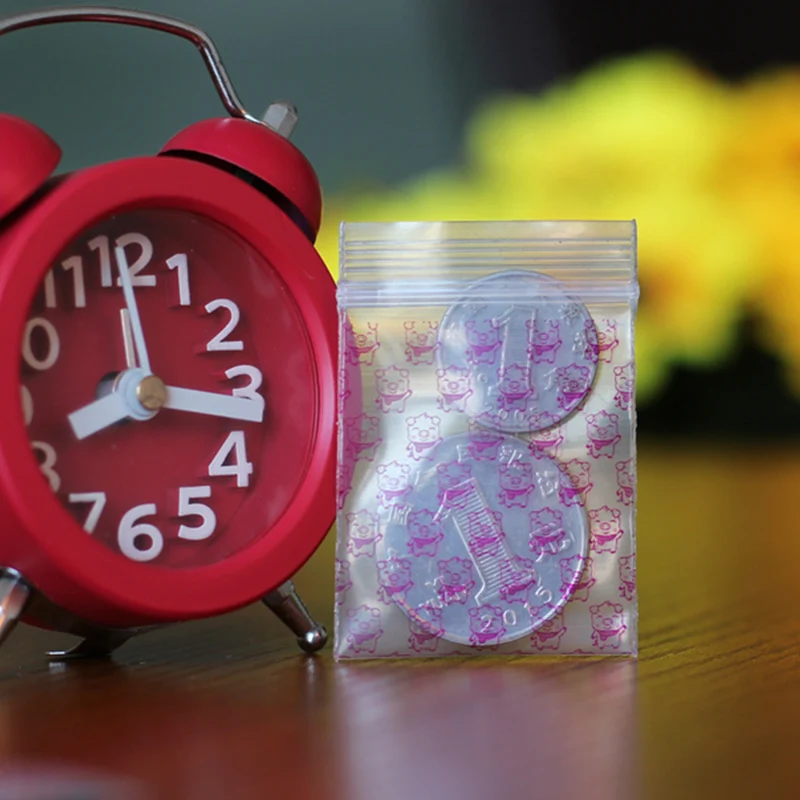 100 шт маленький полиэтиленовый пакет на молнии для ювелирных изделий Ziplock