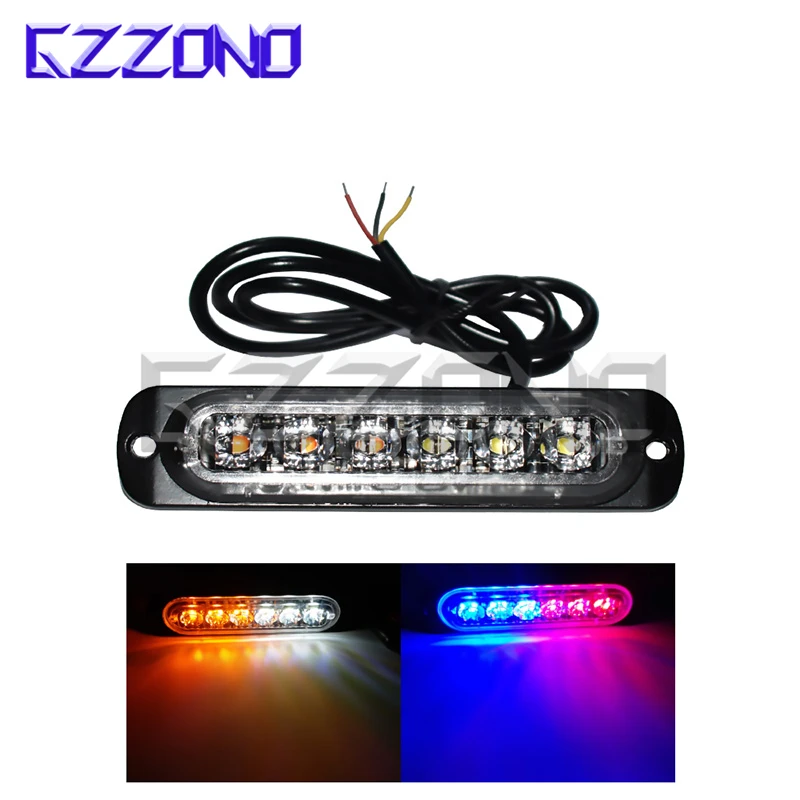 12V24V 6 Led Стробоскоп Предупреждение ющий светильник стробоскоп Решетка мигающий