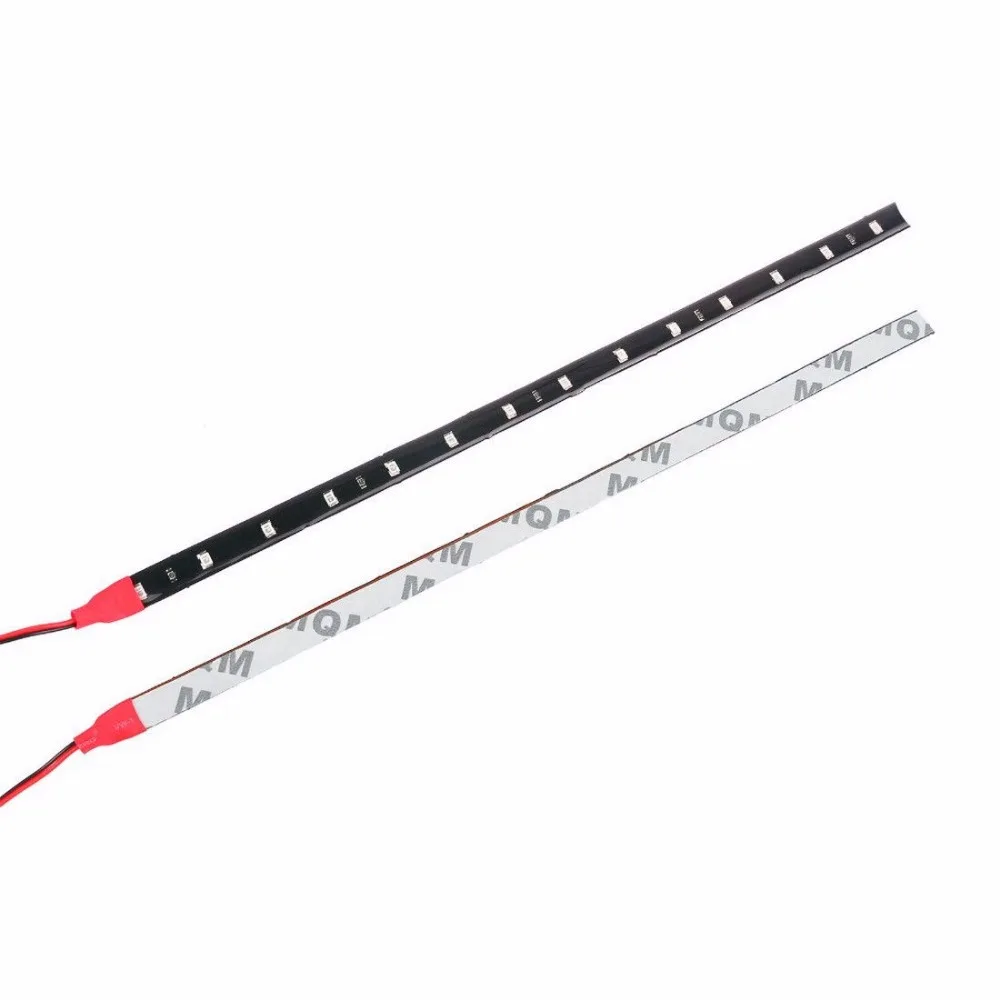 6 шт. 15 SMD 30 см 2835 Светодиодная лента, светильник, гибкий декор, водонепроницаемый, для автомобиля, грузовика, мотоцикла, украшение, белый, янтарный, красный, синий