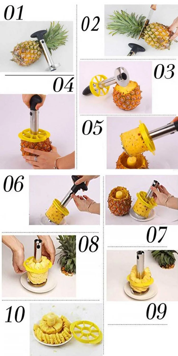 ANDES Нержавеющая сталь ананас Овощечистка резак овощерезка Core инструменты нож для