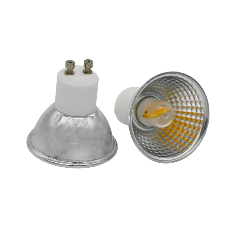 С регулируемой яркостью 5W COB Светодиодный прожектор GU10 прожекторная лампа 110V 220V