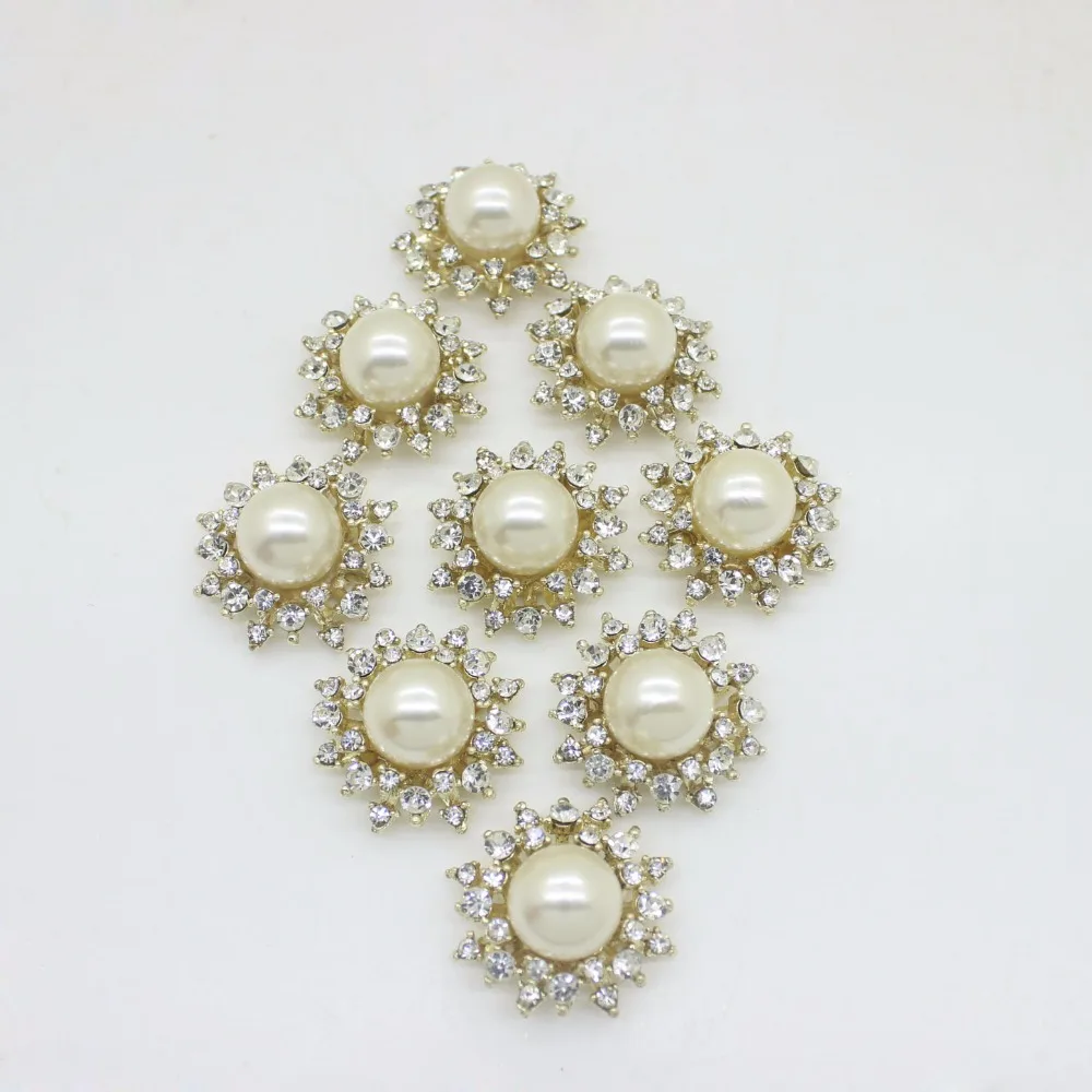 10 шт. круглые металлические пуговицы с жемчугом 28 мм|round metal buttons|rhinestone pearl buttonspearl