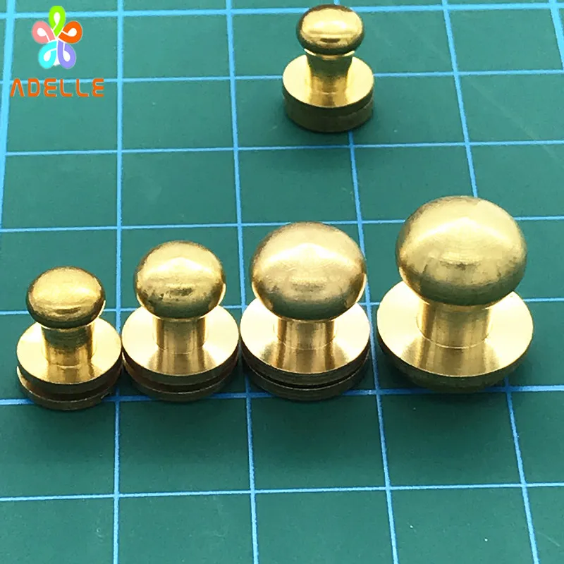 Прочный ремень из кожи и латуни 5/6/7/8/9/10 мм|belt screw|head buttonrivets riveter |