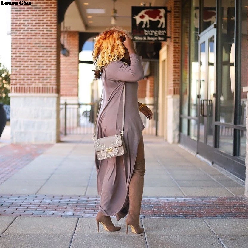 Лимон Gina 2019 для женщин Весна с длинным рукавом высокая низкая ботильоны длина