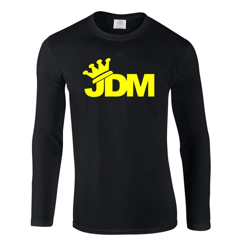 

custom made Japn JdM Cotton T shirt Men Classical Comfortable autumn T-shirt long Sleeve Fashion Fitness Basic Undershirt