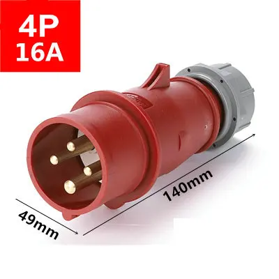 16A IP44 Водонепроницаемый Электрический Промышленный разъем 3P 4P 5P мужской/женский Промышленный разъем - Цвет: Слоновая кость