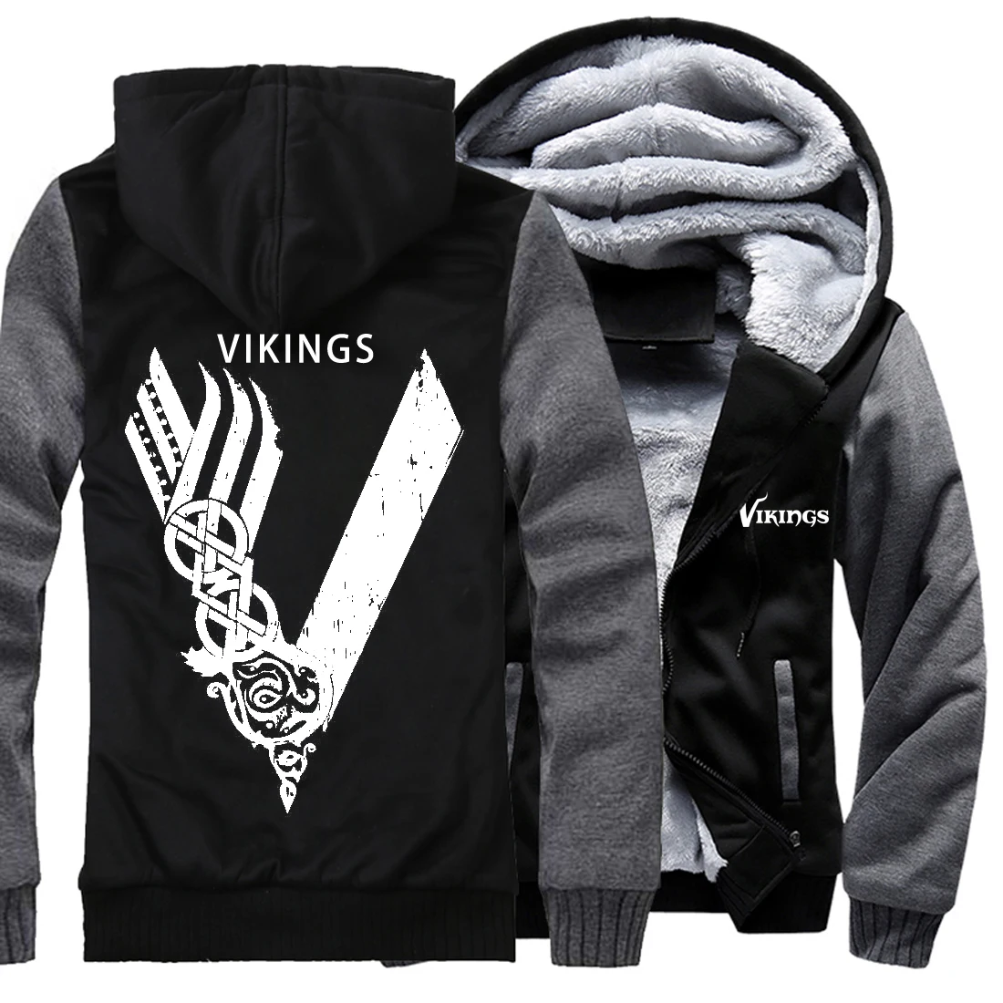Один Viking худи мужские хип хоп куртки для мужчин есть плюс размеры забавные
