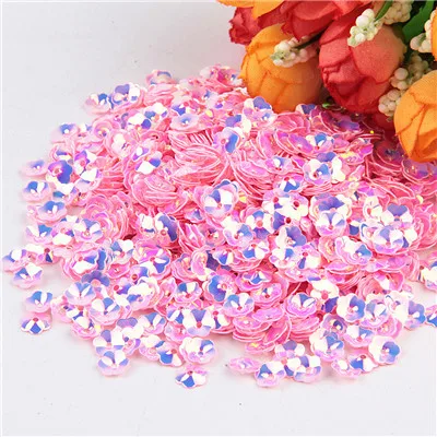PKGD Multic Cup Flower Sequin 6 мм блестящие свободные блестки Blossom блестки сливы шитье, Свадебное Ремесло для одежды аксессуары - Цвет: PKGD