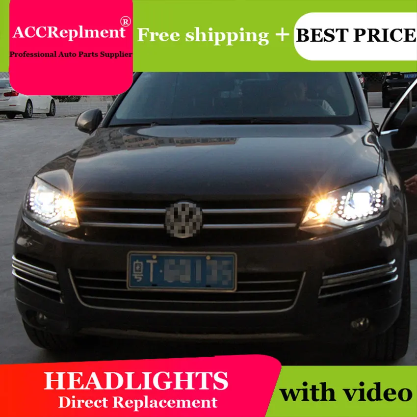 Авто. PRO фары для vw touareg 2011 2015 стайлинга автомобилей bi xenon объектива светодиодный