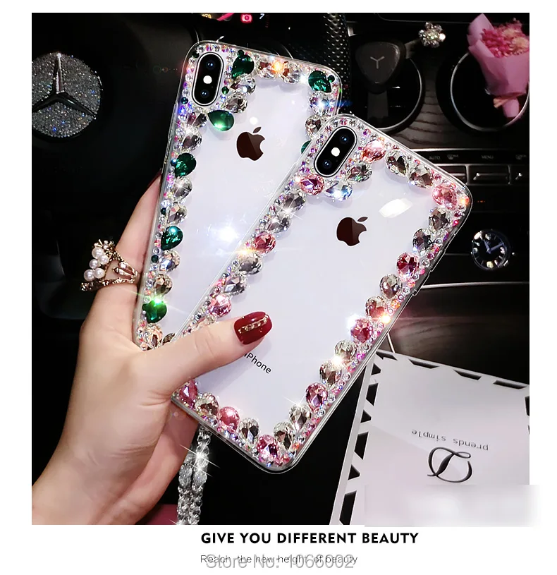 Роскошный яркий чехол с красочными камнями и кристаллами для iPhone 12 Mini 11 Pro MAX XS Max XR