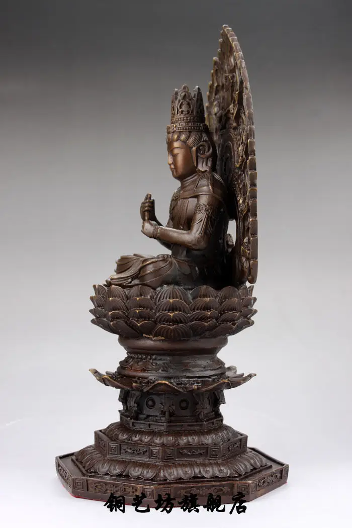 SS 10 &quotКитай Тибет Медь Бронза Буддизм Будда Шакьямуни Сидеть Статуя Скульптура |