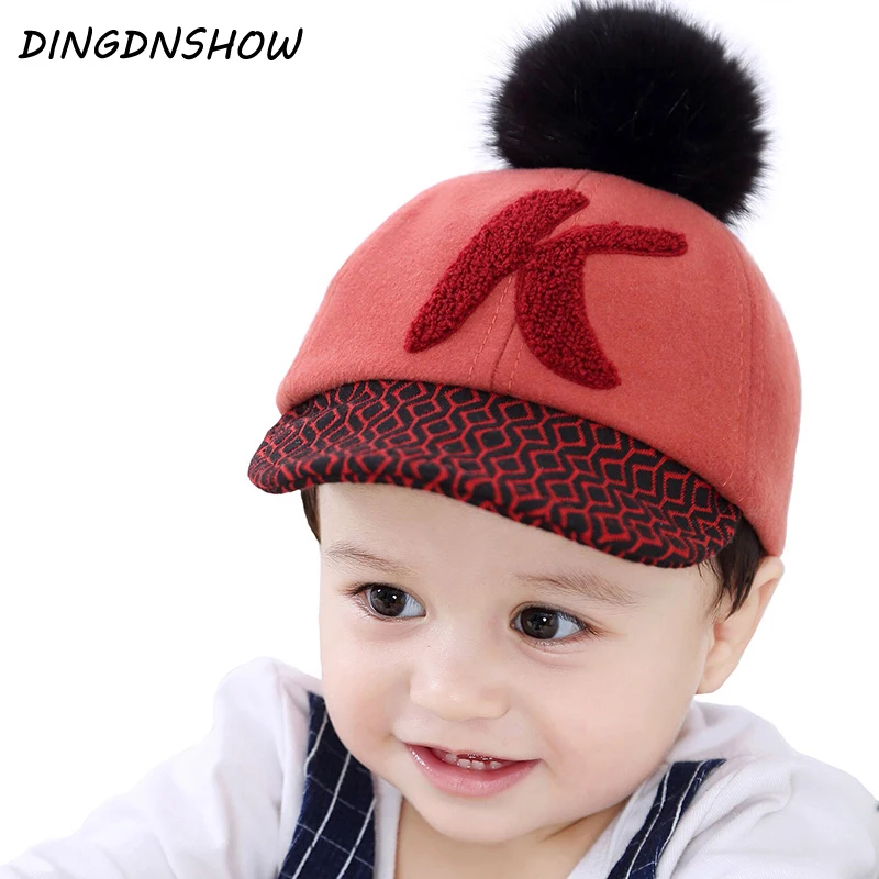 [DINGDNSHOW] 2019 модная бейсболка хлопковая зимняя шапка детская с надписью милая для