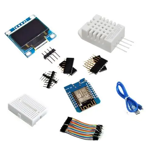 Метеостанция ESP8266 DIY Kit Стартовые наборы IOT для Arduino с 0 96 OLED дисплеем D1 мини