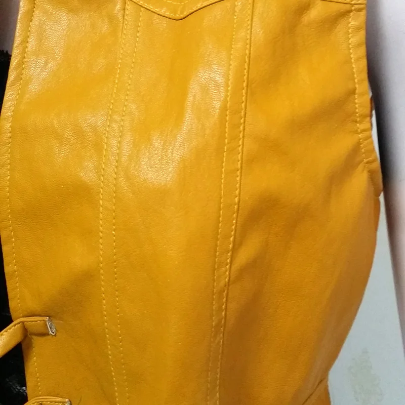 2018 женский новый стиль винтажный грубый всадник жилет из искусственной кожи с