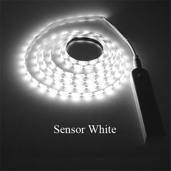 Sensor White 1M 2M 3M USB кабель движения Сенсор светодиодный ночной Светильник 5V Водонепроницаемый под кровать шкаф светильник Рождество Кухня украшение дома - Испускаемый цвет: Sensor White