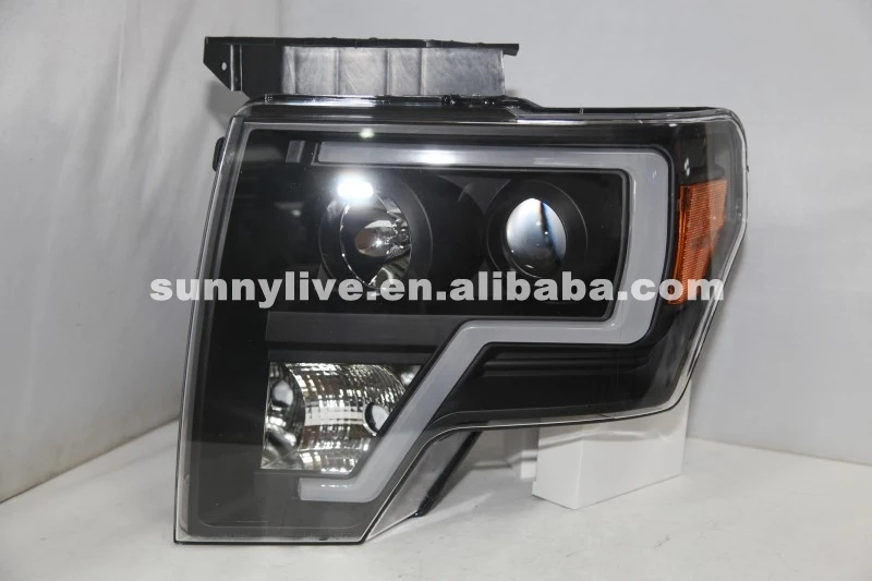 2013 до год для FORD F150 Raptor светодиодный полосная фара черный Корпус LF