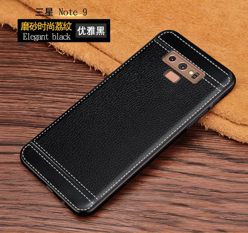 For Samsung Galaxy Note 9 SM-N960 SM-N9608 SM-N9600 SM-N960U Leather Case note Texture Soft TPU Cover | Мобильные телефоны и