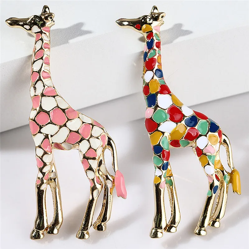 Enamel Giraffe Brooches For Women Cute Animal Brooch Pin Fashion Jewelry Color Gift Kids Exquisite Broches|Броши| |