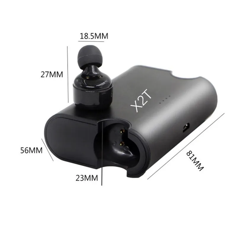 SITOOSHE Bluetooth наушники X2T мини настоящие Беспроводные с зарядным устройством