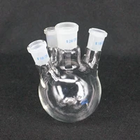 250ml laboratory borosilicate glass 2429 joint glass flask round bottom with four necks