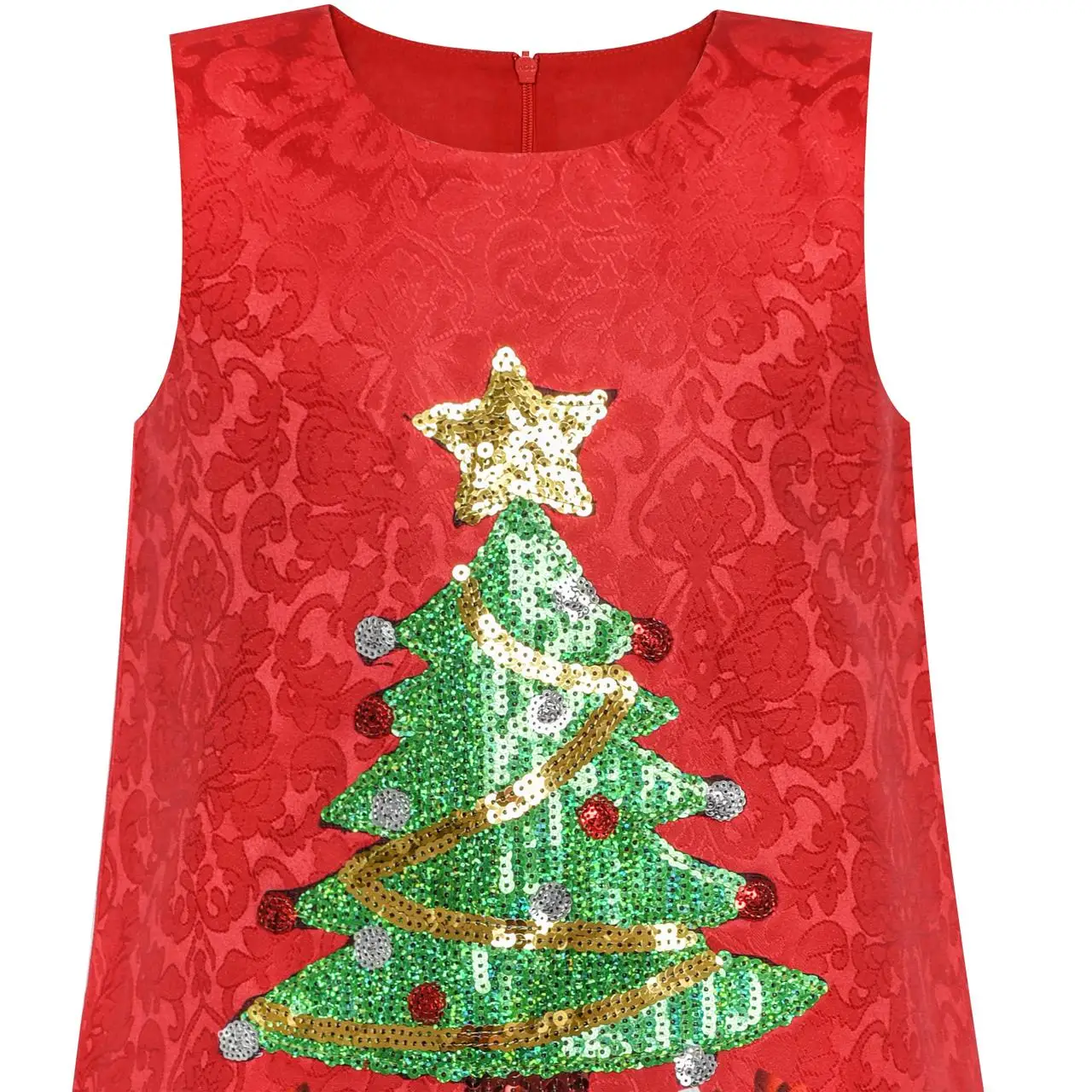 Flower Girl Dress A-line Christmas tree Xmas Sequin Sparkling Holiday Party 2020 Summer Princess Wedding Size 3-10 Carnival | Детская