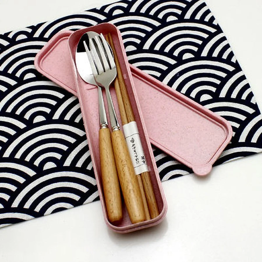 Столовая посуда из нержавеющей стали набор 3 Dinnerwear посуды чехол для столовых