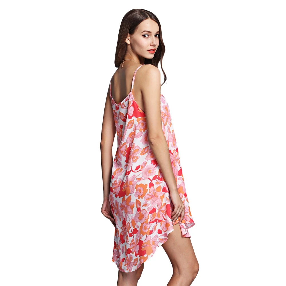 2017 женское пляжное шифоновое платье миди Повседневное на бретельках с цветочным