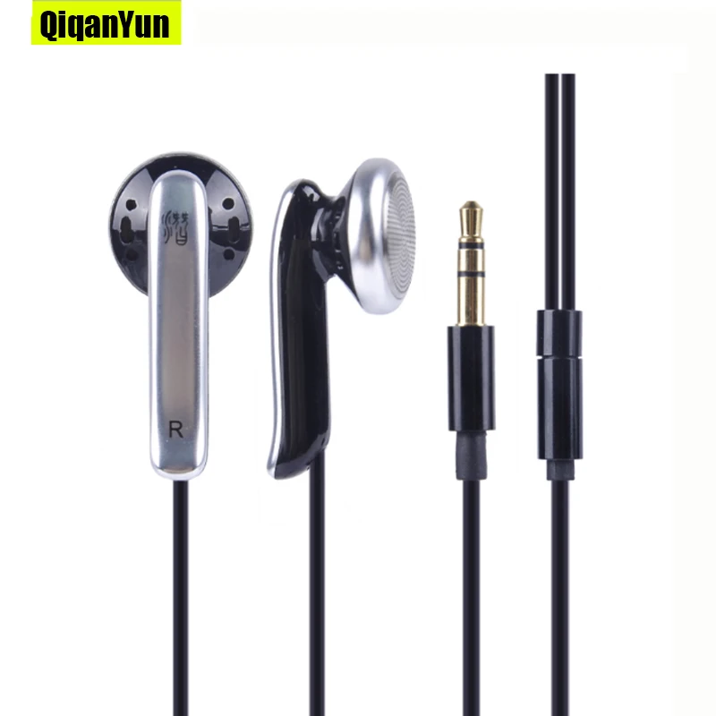 Черный QianYun Qian69 Hifi наушники-вкладыши высокого качества, динамические наушники с плоской головкой 3,5 мм - Цвет: Черный