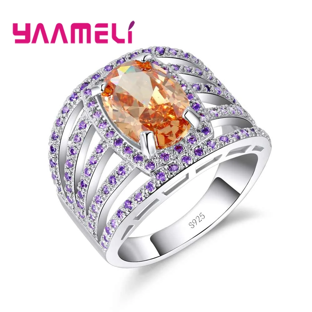 

Женское кольцо из серебра 925 пробы, с желтым камнем