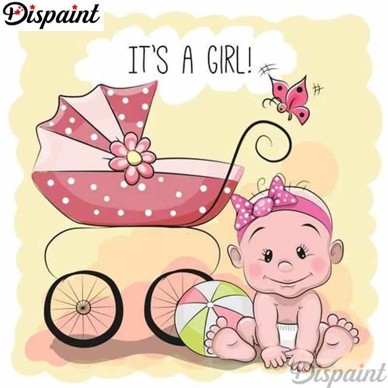 

Dispaint Full Square/Round Drill 5D DIY Diamond Painting "Baby carriage" Embroidery Cross Stitch 3D Home Decor A12589