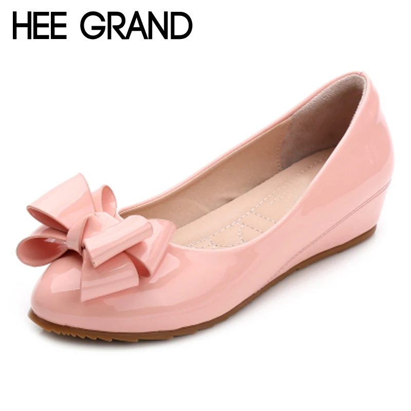 Hee Grand/Бабочка-узел женская обувь Повседневное Лоферы без застежки конфеты Цвета