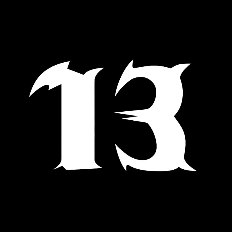 YJZT 15 см * 10 Забавный номер 13 виниловый автомобильный Стайлинг декоративный стикер