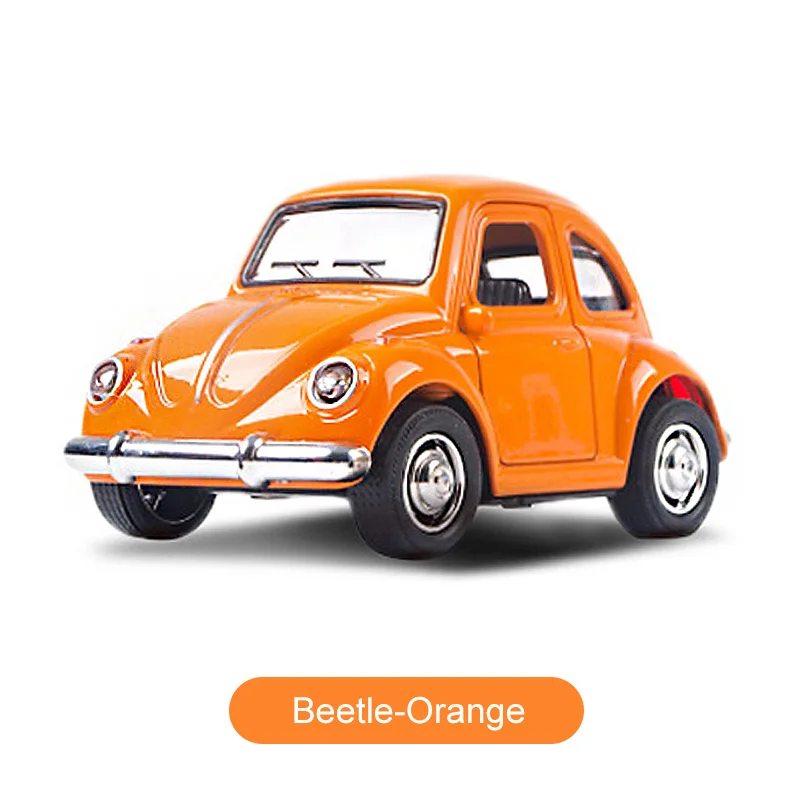 Orange Beetle Детская осветляющая мини-игрушечная машинка, Классическая Гоночная машина, литая модель из металлического сплава, игрушки для детей, подарок для мальчиков - Цвет: Orange Beetle