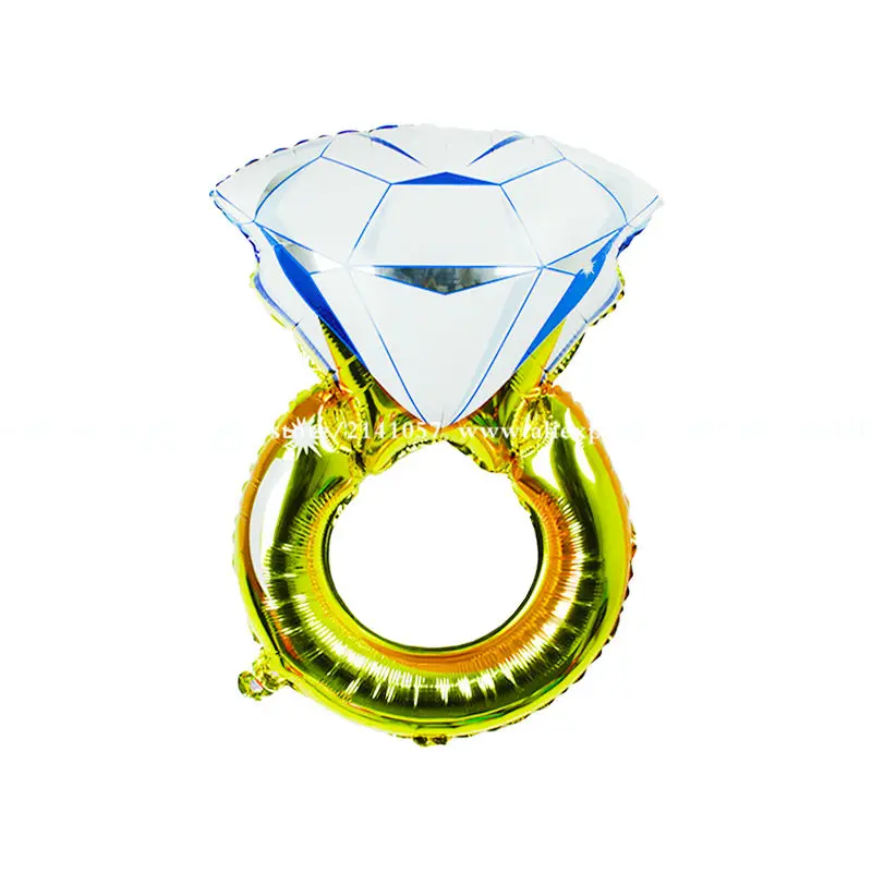 

50pc The latest explosion models 54*84CM Diamond Wedding Ring Engagement Foil Balloons decorated and furnished aluminum balloons