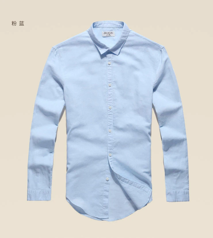 Повседневное Гавайские рубашки Для мужчин из хлопка и льна дизайнерский бренд Slim