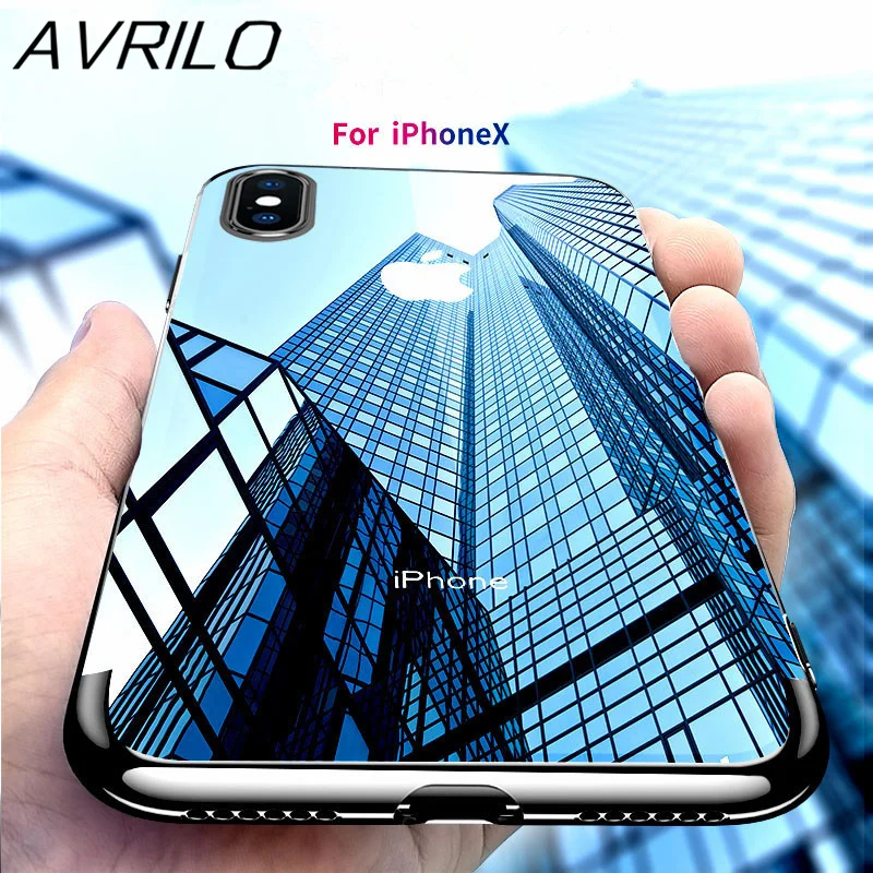 Luxury silicone transparent soft cases For iphone X 6 6s 7 8 Ultra Thin TPU plating case PLus protect shell |