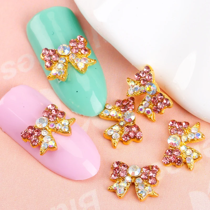 стразы для ногтей втирка Новый 10 Шт. 3D Nail Art Инструменты Камни Лук Кристалл Стразы