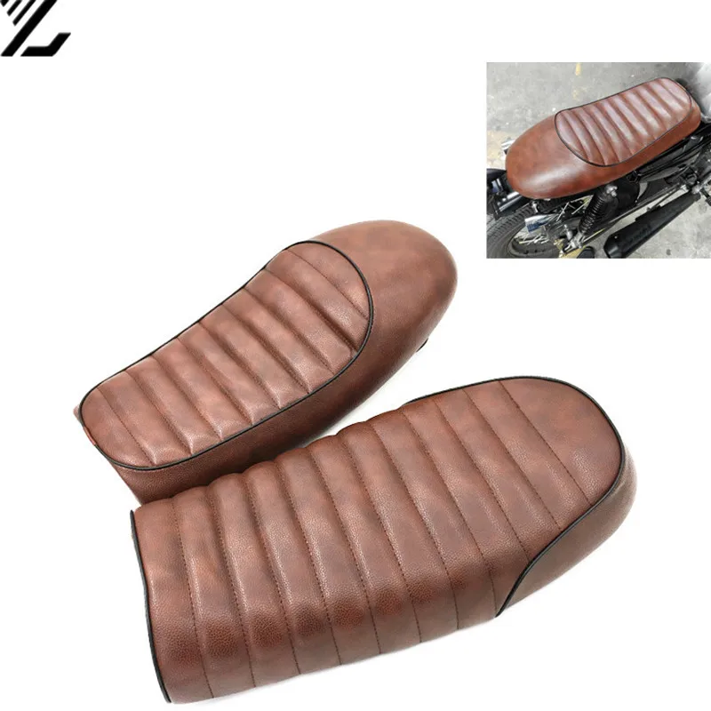 

Подушка сиденья мотоцикла для honda CG125, винтажная Подушка сиденья гусеницы, сумка на сиденье верблюда, 53 см, короткая версия cafe