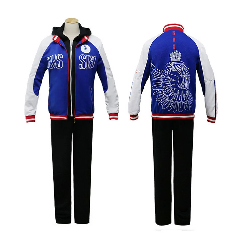 Костюм Coshome Yuri On Ice костюм для косплея синяя куртка весеннее пальто комплект