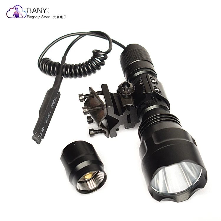 Activefire 18650 батарея страйкбол прицел ружья светильник C8 CREE XM-L2 U3 светодиодный тактический вспышки светильник фонарь для охоты 20 мм крепление