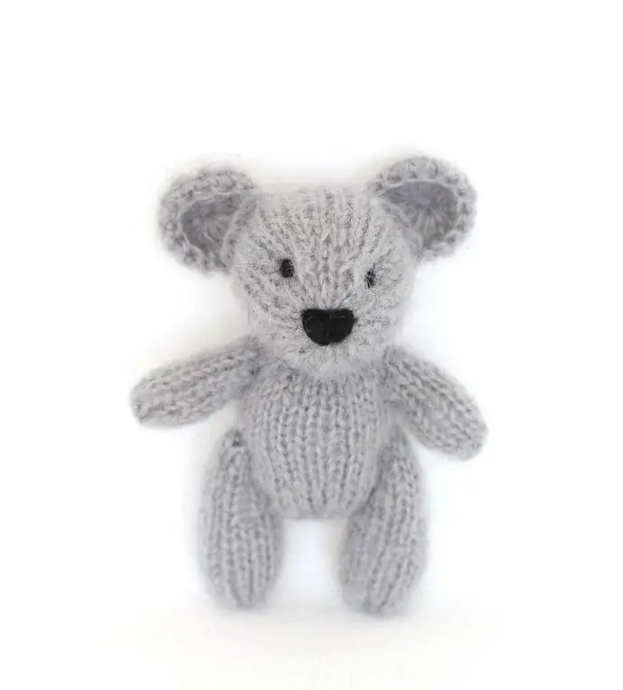 Grey Bear Маленькая тварь набивная плюшевая игрушка медведь игрушка для фотосъемки реквизит детская игрушка медведь реквизит для фотосессии новорожденный животное кукла - Цвет: Grey Bear