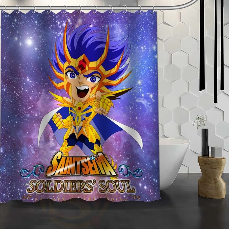 Водонепроницаемая занавеска для душа Saint Seiya ванной из полиэстера 165x180см 180x200см P