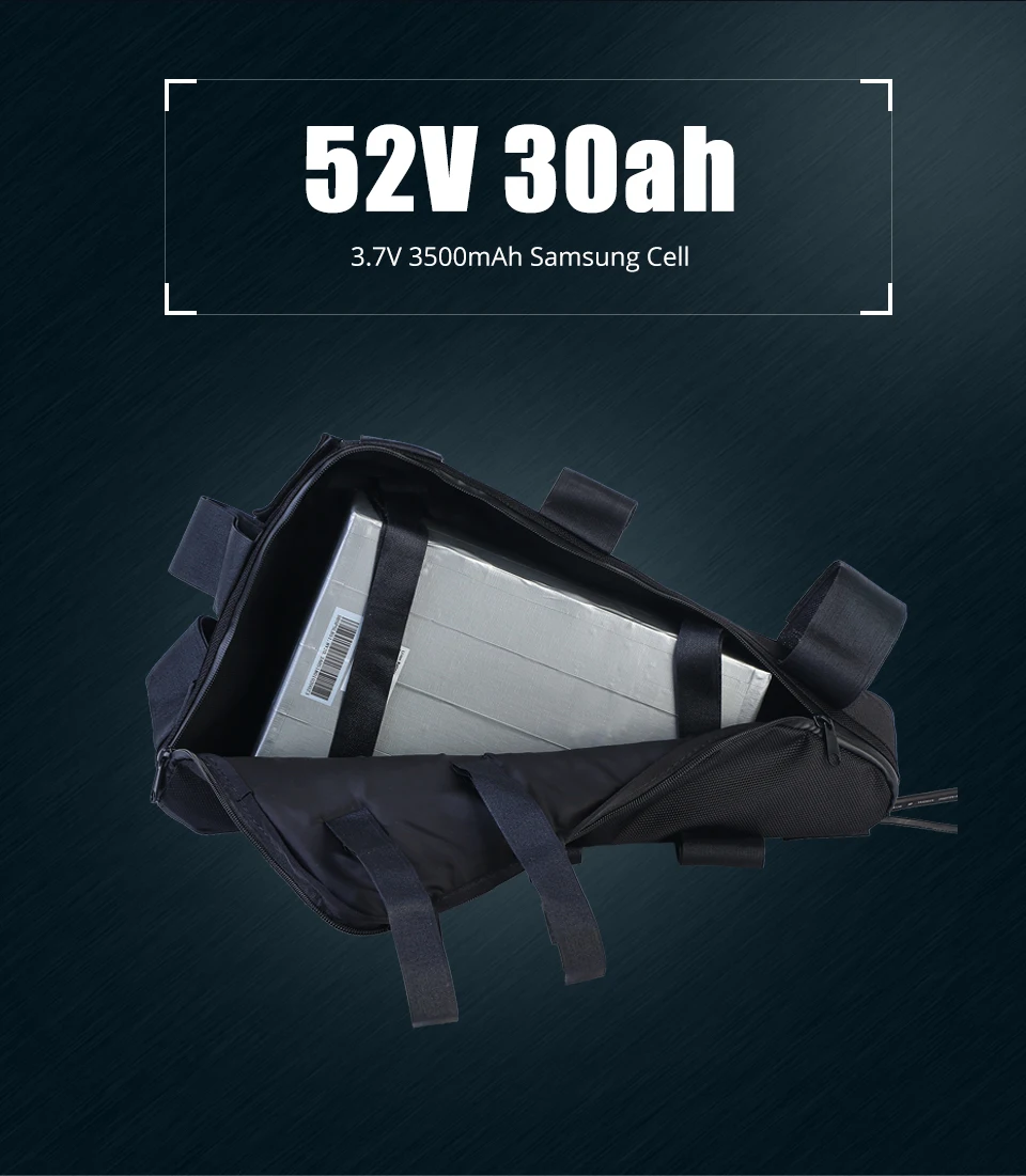 PASION E BIKE 52V 30ah треугольная батарея 52V литиевая батарея для электровелосипеда E Bike 30ah 52V